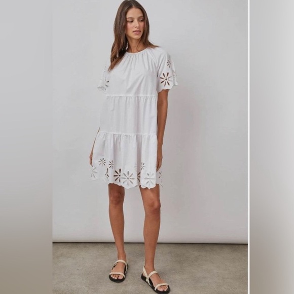 NWT Rails Arielle White Eyelet Dress Size Large - Picture 2 of 12